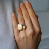 9k Yellow Gold Abstract Ring | One & Only