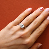 Knife Edge Solitaire Round Cut Engagement ring