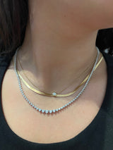 6ct Graduated Lab Grown Diamond Tennis Necklace