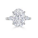 Oval Cut Diamond Engagement Ring | Pear Cut Side Stones