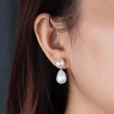 South Sea and Baroque Pearl Earrings
