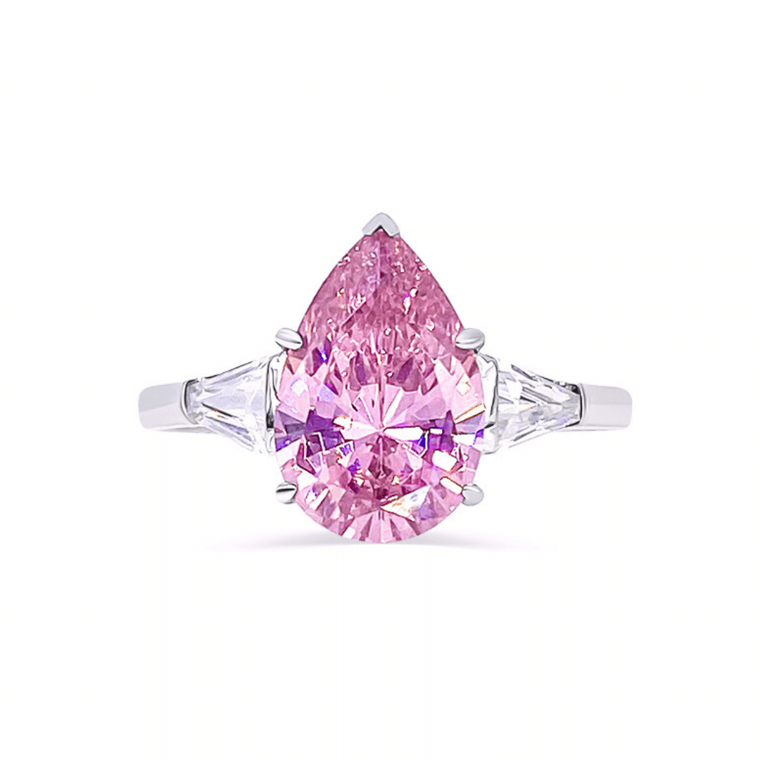 Pear shaped online pink diamond ring