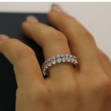 Diamond Oval Cut Eternity Ring 5x3mm | U-Prong