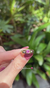 Pink Sapphire & Diamond Dome Ring