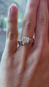 Oval Lab Grown Diamond East West Cigar Band