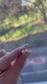 Emerald Cut Lab Grown Diamond Stud Earrings