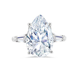 Pear Cut with Tapered Baguette Sides Engagement Ring. Deltora Diamonds Sustainable Lab Diamond Bridal Jewellery Australia.