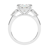 Deltora Diamonds Oval with Petite Pear Side Stones Setting made with sustainable lab diamonds.