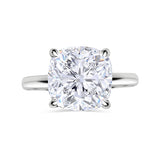 Deltora Diamonds Cushion Cut Four Claw Solitaire Setting with sustainable lab diamonds.