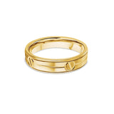 Screw Detail Mens Wedding Ring