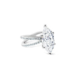 Marquise Pavé Diamond Split Shank Setting made with sustainable lab diamonds.