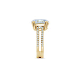 Oval Solitaire Double Pavé