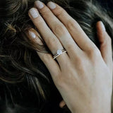 Round Tension Set Wedding Ring with Sustainable Lab Diamonds. Deltora Diamonds Sustainable Lab Diamond Bridal Jewellery.