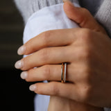 Double Split Band with Lab Grown Diamond Pave