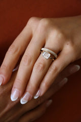 Deltora Diamonds Triple Micro-Pavé Set Wedding Ring with Sustainable Lab Diamonds.