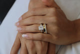 Deltora Diamonds Emerald Cut with Bezel Set Baguettes Setting made with sustainable lab diamonds.