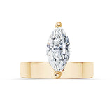 Deltora Diamonds Floating Marquise Diamond Cigar Band made with sustainable lab diamonds.