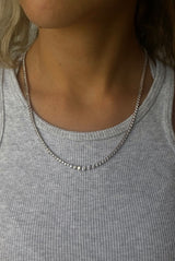 Graduated Diamond Tennis Necklace