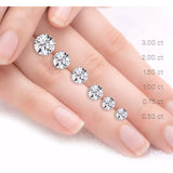 Lab Diamond Stud Earrings | Round