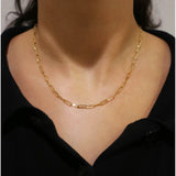 Deltora Diamonds Medium Link Paperclip Necklace 9k