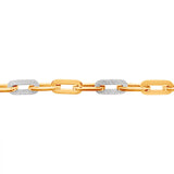 Multi Pave Diamond Paper Clip Bracelet with Sustainable Lab Diamonds.