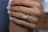 Oval Solitaire with Hidden Halo Four Prong Thin Band Engagement Ring. Deltora Diamonds Sustainable Jewellery with Lab Diamonds Australia.