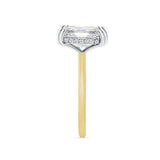 Radiant Cut Two Tone with Double Claw Engagement Ring