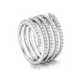 18k Gold Lab Diamond Coil Ring