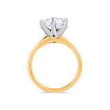 Deltora Diamonds Round Cut Six Claw Solitaire Setting with sustainable lab diamonds.