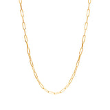 Small Link Paperclip Necklace 9k