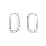 Deltora Diamonds White Gold Mini Paperclip Earrings.