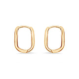 Deltora Diamonds Yellow Gold Mini Paperclip Earrings.