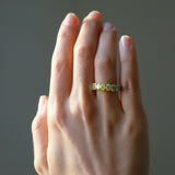 3x5mm Yellow Oval Eternity Ring.