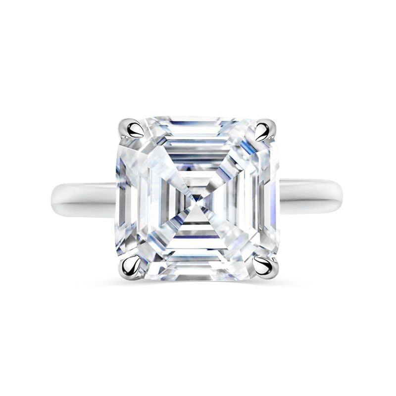 Asscher Cut Lab Diamond Solitaire Ring Deltora Diamonds AU