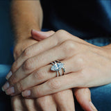 Marquise Pavé Diamond Split Shank Setting made with sustainable lab diamonds.