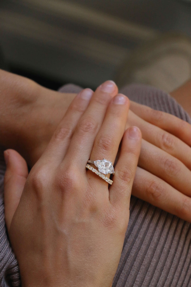 Cushion Cut Trilogy Classic Trilliant Sides - Main Image