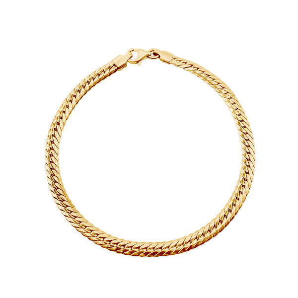 Men's Herringbone Bracelet | 9k Gold