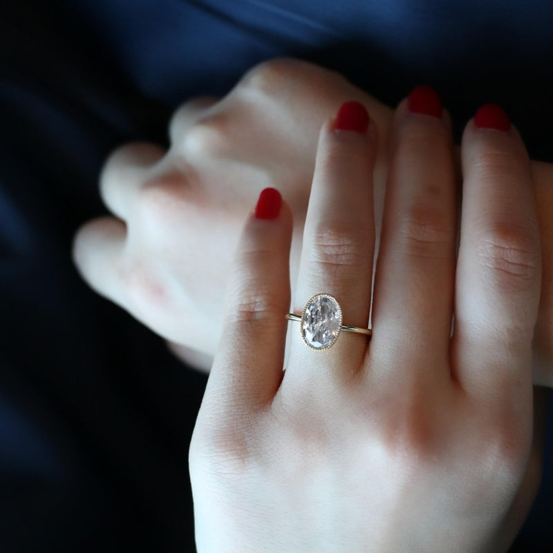 Oval Cut Diamond Engagement Ring Lab Grown Deltora Diamonds AU
