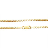 Men's Gold Chain Necklace - Flat Curb