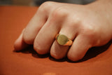 Mens Round Signet Wedding Ring