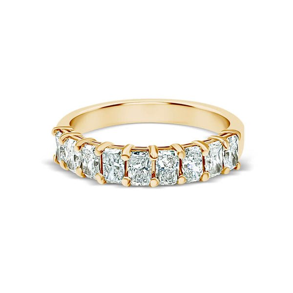 Half diamond hot sale wedding band