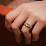 Wire Brushed Satin 7mm Mens Wedding Ring