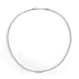 Graduated Diamond Tennis Necklace | Classic Style Four Prong