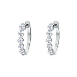 Tension Set Diamond Hoops 