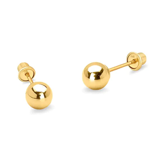 9k Gold Ball Studs | 5mm | Deltora Diamonds AU