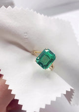 Lab Grown Colombian Emerald Ring | 4.55ct