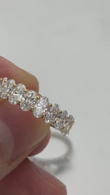 Oval Cut Diamond Eternity Ring | U-Prong 4x3mm