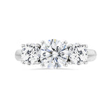 Brilliant Cut Trilogy Engagement Ring With Sustainable Lab Diamonds. Deltora Diamonds Sustainable Lab Diamond Bridal Jewellery Australia.