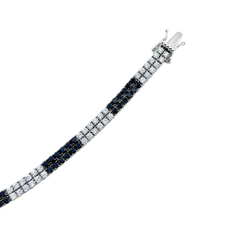 Deltora Diamonds Black and White Diamond Tennis Bracelet made with Sustainable Lab Grown Diamonds.