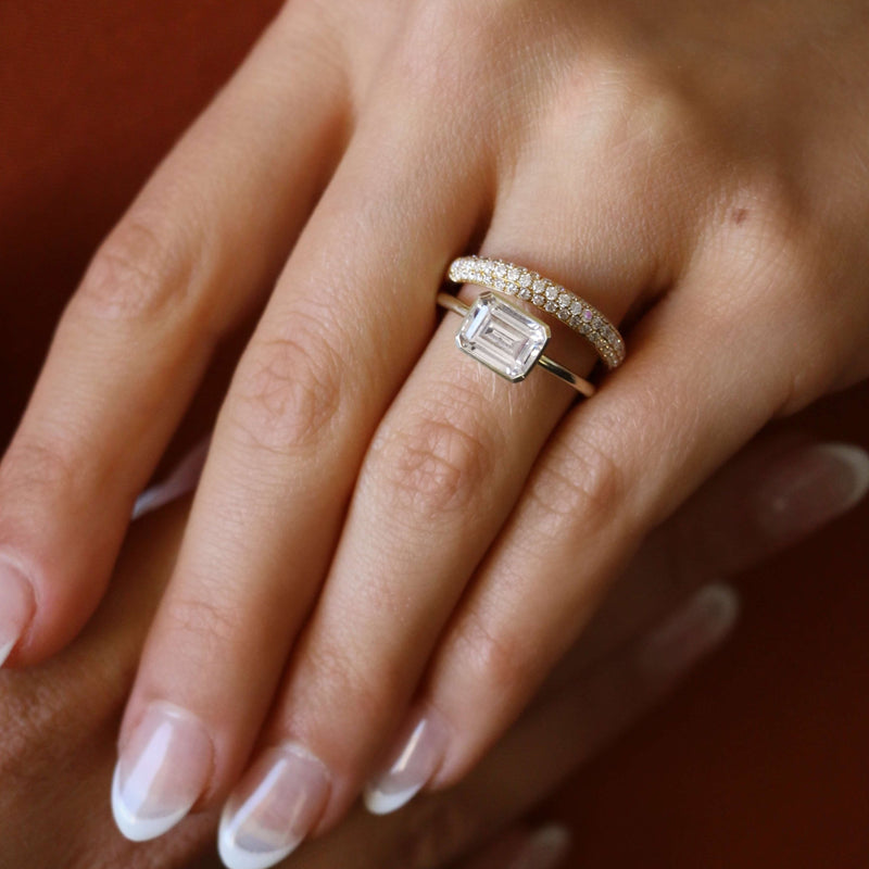 Emerald Cut Lab Diamond Engagement Ring Deltora Diamonds AU